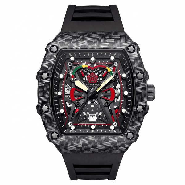 Black Phantom Skeleton Watch (GOOBASEN)