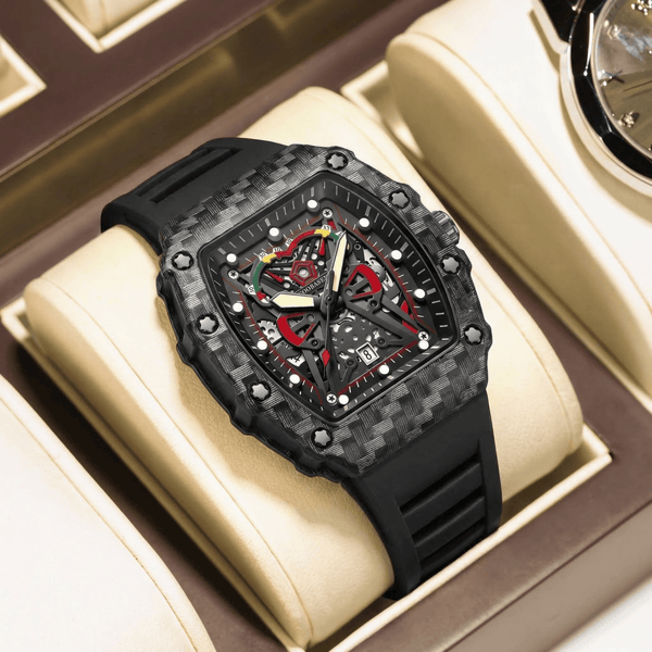 Black Phantom Skeleton Watch (GOOBASEN)