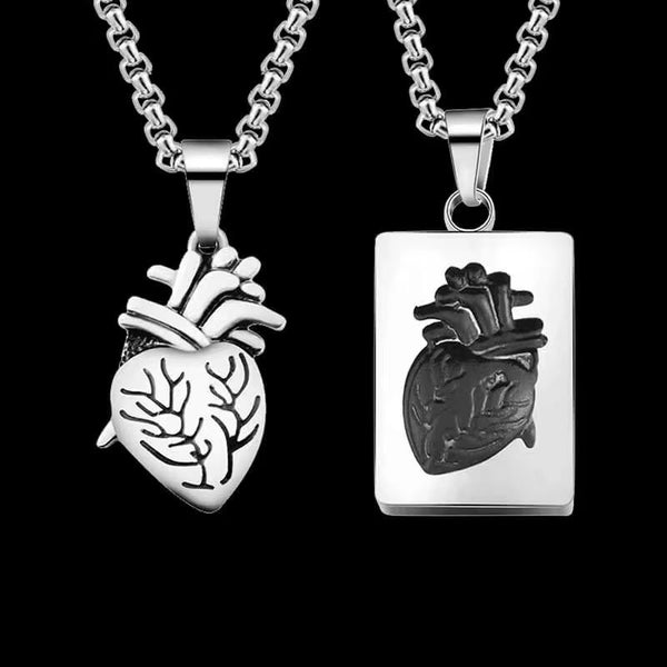 2in1 Puzzle Heart Necklace For Valentine Gift Pendant Necklace