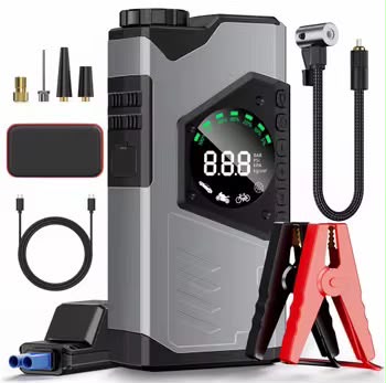4in1 Newsmy Emergency Jump Starter 12V 10W 10000mAh + Inflator with Flashligh with LED Illumination